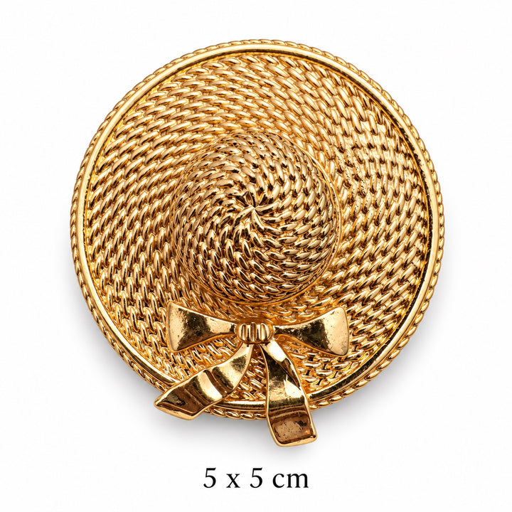 Golden Sun Hat Brooch