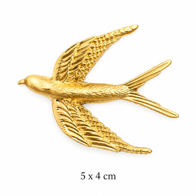 Golden Swallow Brooch
