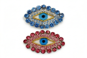 Hand-Sewn Beaded Evil Eye Brooch Petit Détail Lebanon
