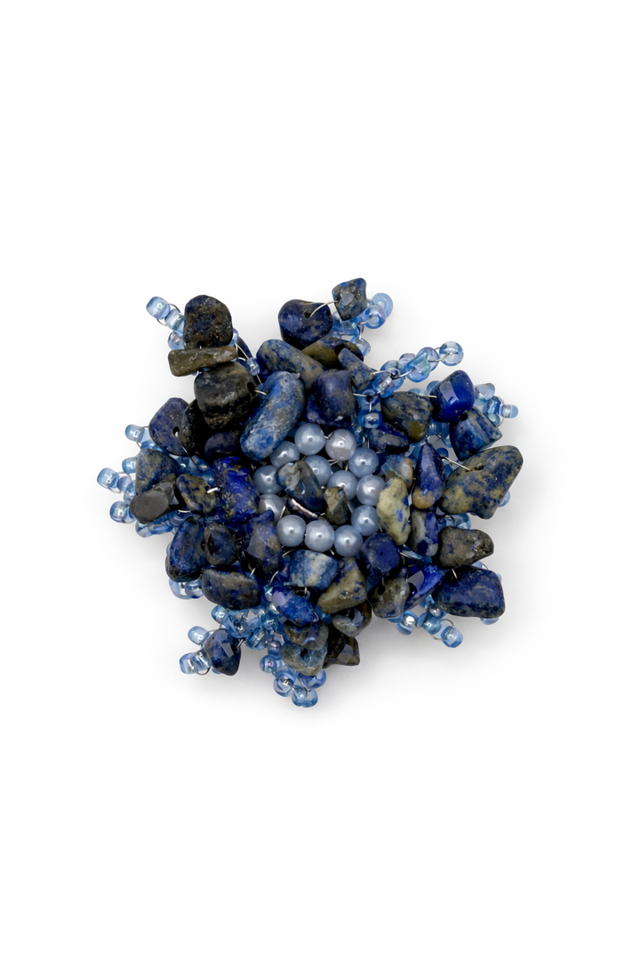 Handmade Wire-Wrapped Stone Cluster Brooch Petit Détail Lebanon