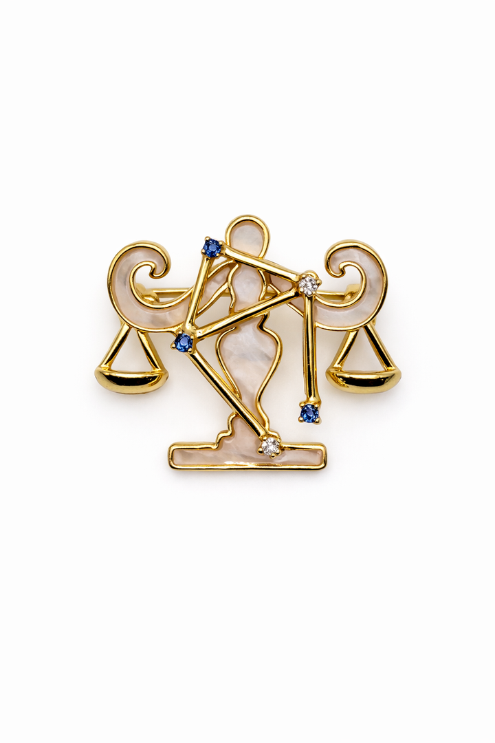Libra Zodiac Brooch Default Title Petit Détail Lebanon