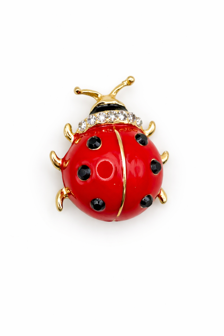 Lucky Ladybug Enamel Brooch Petit Détail Lebanon