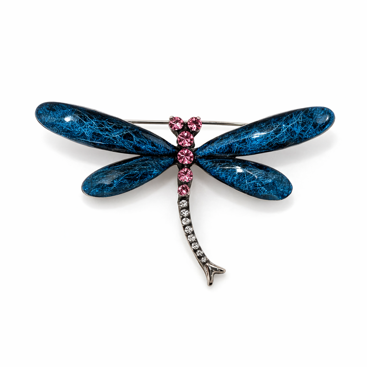 Midnight Blue Resin Dragonfly Brooch Default Title Petit Détail Lebanon