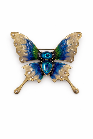 Ethereal Butterfly Brooch Blue Petit Détail Lebanon