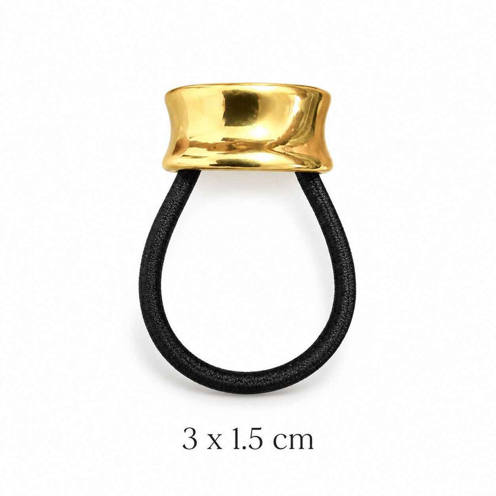 Sculpted Hourglass Gold-Tone Hair Cuff