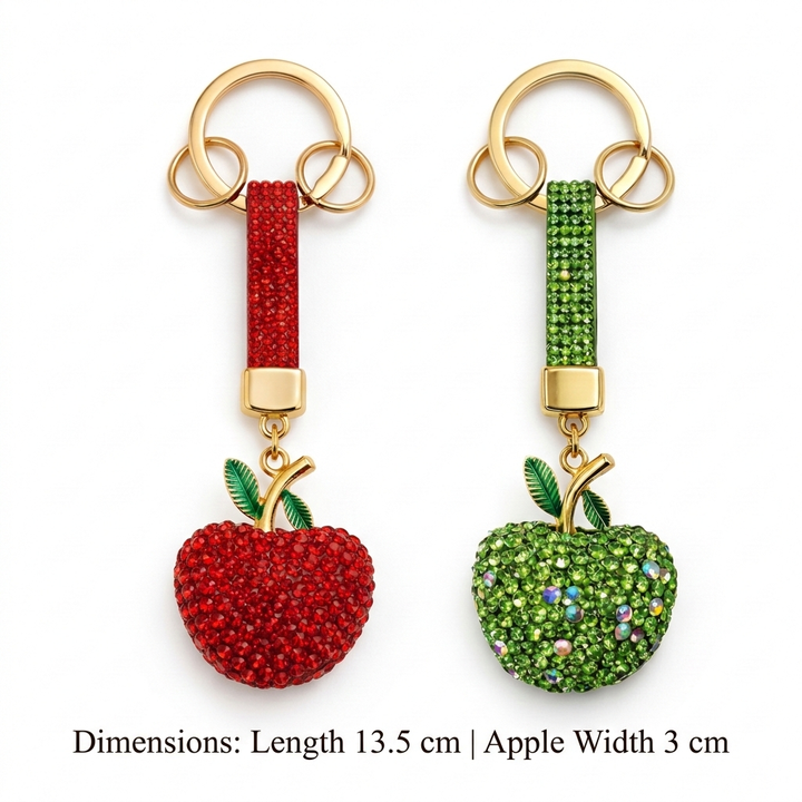 Sparkling Apple Charm Keychain Petit Détail Lebanon