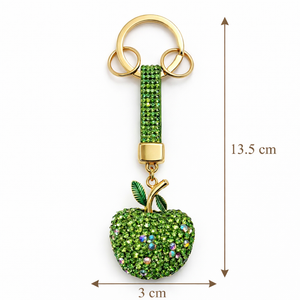 Sparkling Apple Charm Keychain Green Petit Détail Lebanon