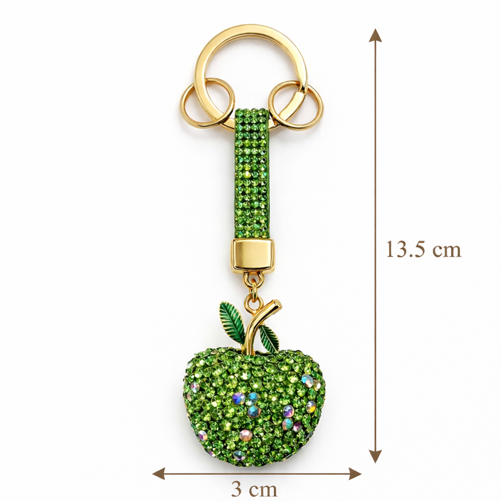 Sparkling Apple Charm Keychain Petit Détail Lebanon