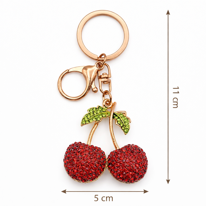 Sparkling Cherry Charm Keychain Petit Détail Lebanon