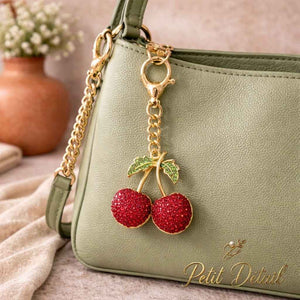 Sparkling Cherry Charm Keychain Petit Détail Lebanon