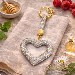 Sparkling Heart Charm Keychain (two colors) Petit Détail Lebanon