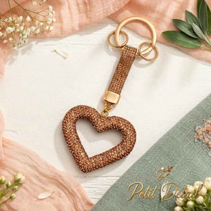 Sparkling Heart Charm Keychain (two colors) Petit Détail Lebanon