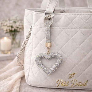 Sparkling Heart Charm Keychain (two colors) Petit Détail Lebanon