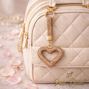 Sparkling Heart Charm Keychain (two colors) Petit Détail Lebanon