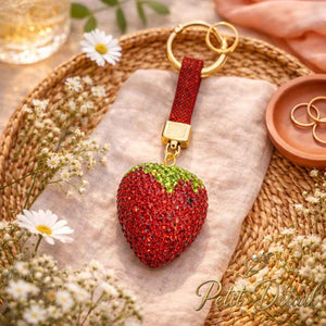 Strawberry Crystal Keychain Petit Détail Lebanon