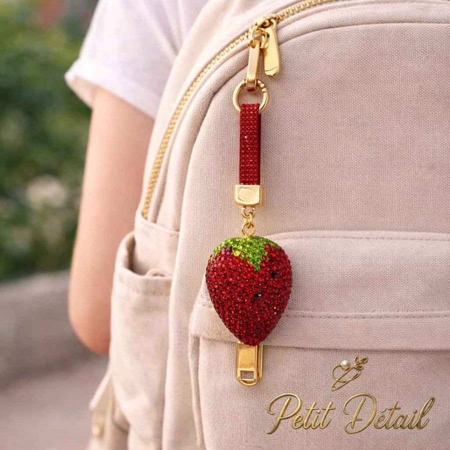 Strawberry Crystal Keychain Petit Détail Lebanon