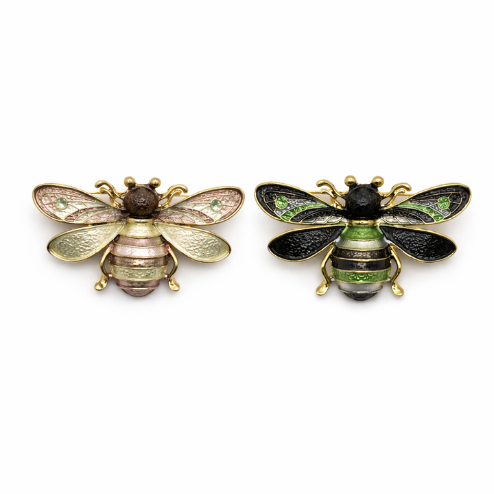Vintage Enamel Bee Brooch Collection Petit Détail Lebanon