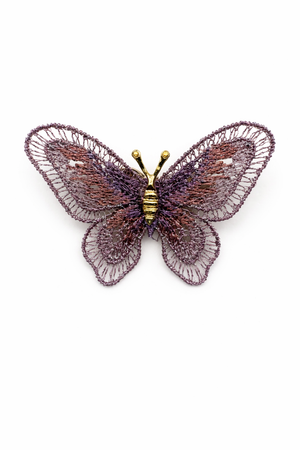 Vintage Style Two-Tone Woven Wire Butterfly Brooch Default Title Petit Détail Lebanon