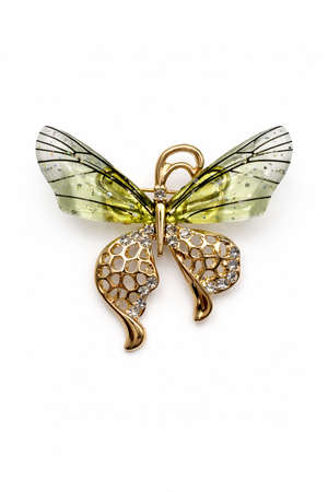 Whimsical Fairy Wing Butterfly Brooch Green Petit Détail Lebanon